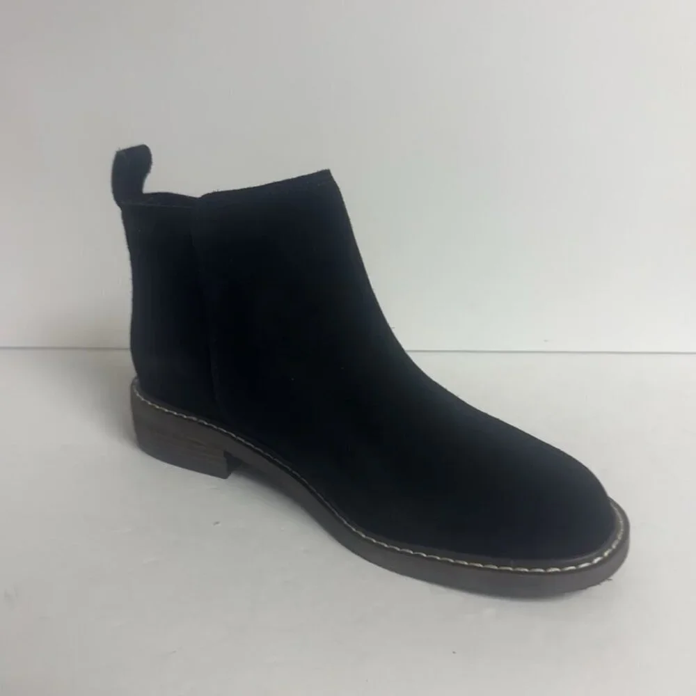 Crown Vintage Womens Gorgie Bootie Black Suede Size 6.5W